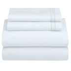 ☁️ 4‑Piece Plain Bed Sheet Set, 16" Deep Pocket, Oeko‑TEX Certified Ultra‑Soft Hotel Bedding, Embroidered Pillowcases, Moisture‑Wicking Easy‑Care