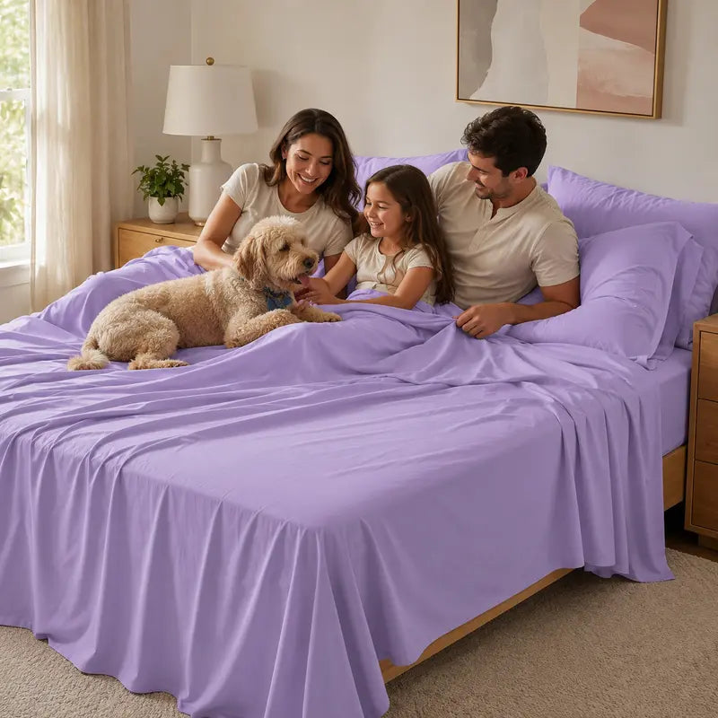 ❄️ 6‑Pieces Bamboo Cooling Extra Deep Pocket Sheet Set for Hot Sleepers