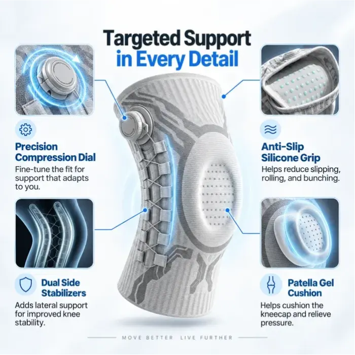 🦵 Adjustable Knee Support Brace | Targeted Compression, Anti-Slip, For Knee Discomfort & Daily Movement