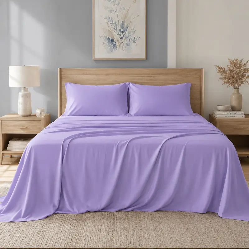 ❄️ 6‑Pieces Bamboo Cooling Extra Deep Pocket Sheet Set for Hot Sleepers