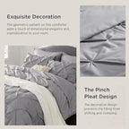 Multi Color Pintuck Comforter Set, Cloud-Like Ultra Soft Breathable All Season Luxury Bedroom Bedding 4/7 Pieces