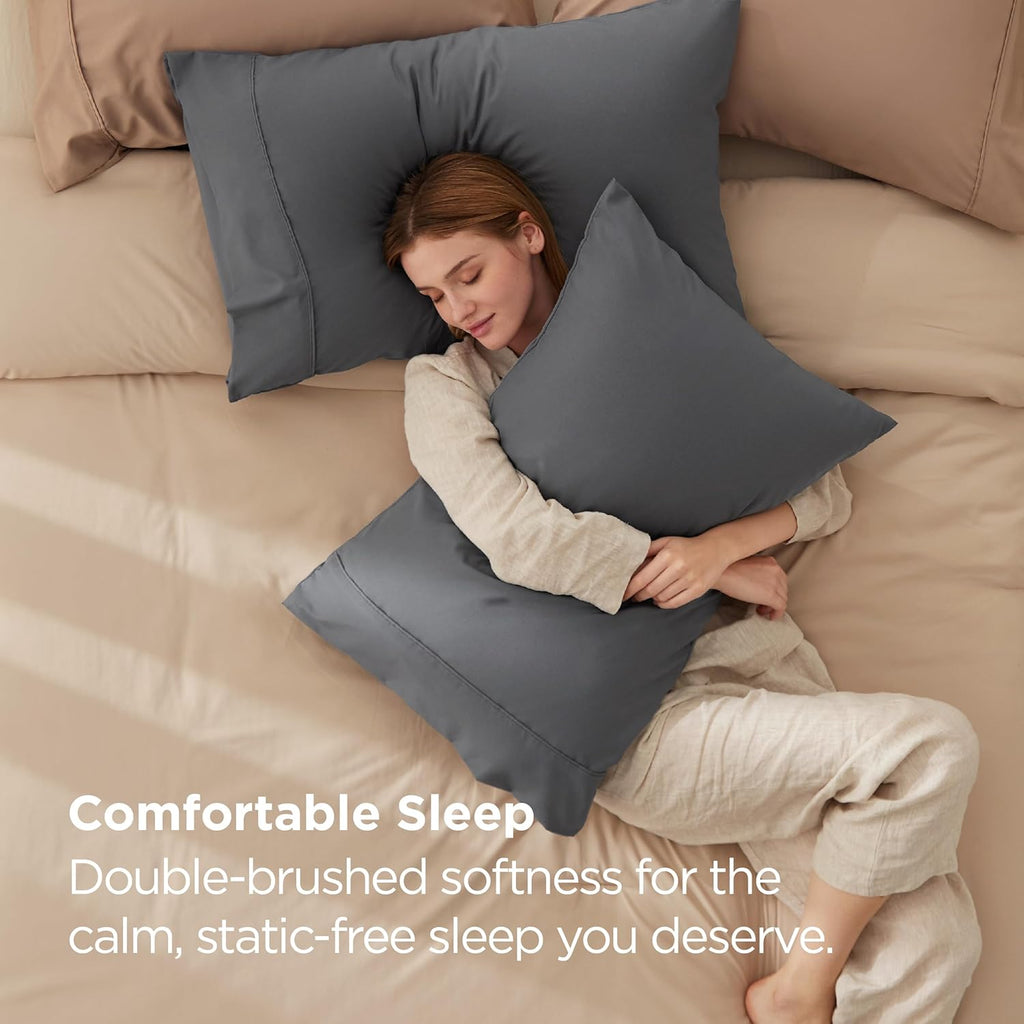 Soft Brushed Microfiber Pillow Case 20x26 | Wrinkle Fade Resistant