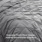 Multi Color Pintuck Comforter Set, Cloud-Like Ultra Soft Breathable All Season Luxury Bedroom Bedding 4/7 Pieces